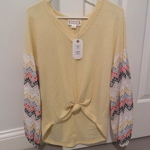 Yellow long sleeve top